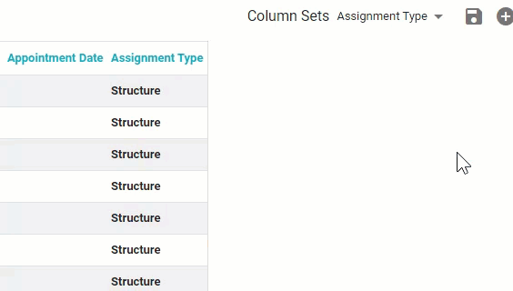 Select a default column set